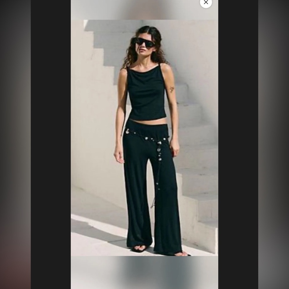 #2B Free People Good Feels
Pant set  black large